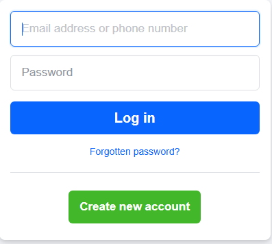 Log in to Facebook homepage using your personal account to begin your Facebook business page setup.
