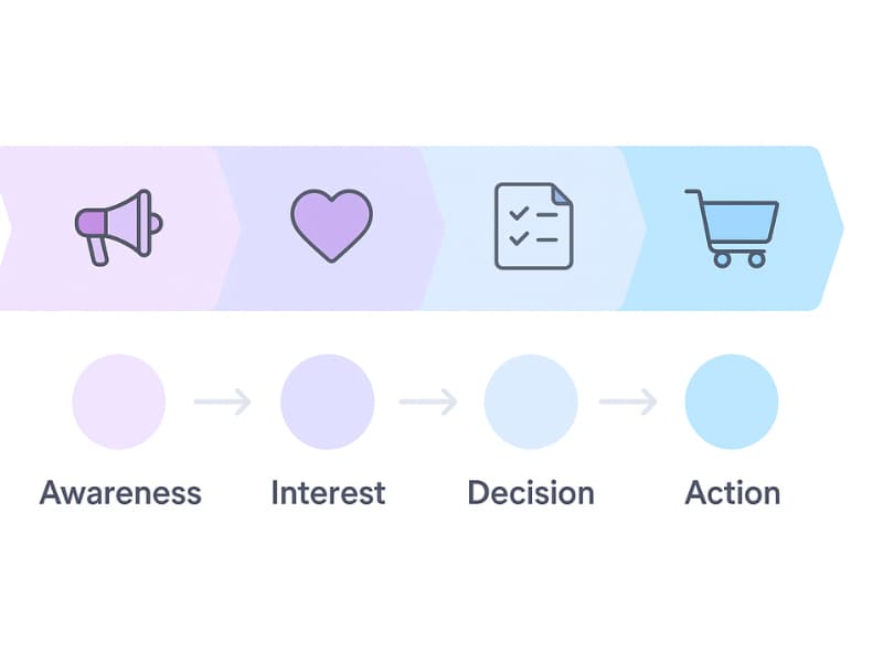 image showing the stages of customer funnel