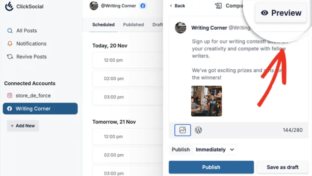 Click Publish to make your Facebook business page live and start reaching new customers.
