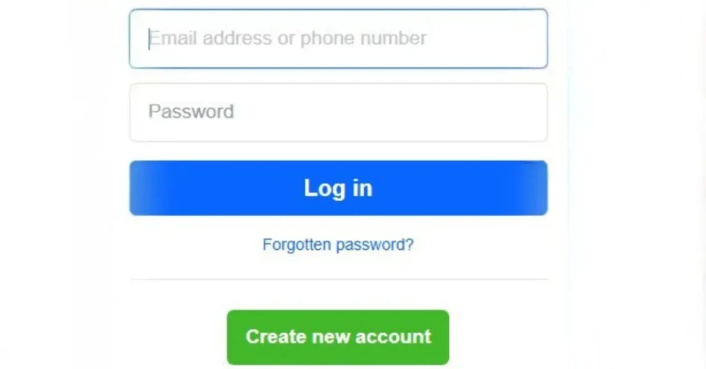 Log in to Facebook homepage using your personal account to begin your Facebook business page setup.