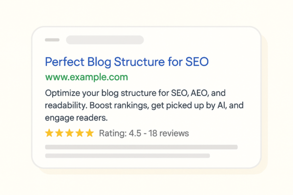 SEO blog title example for voice search and AI