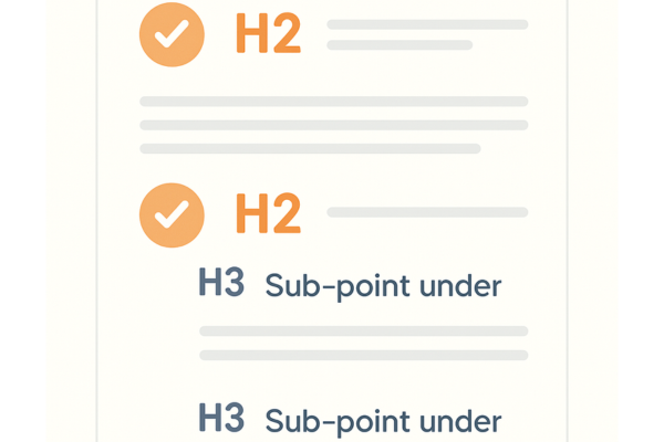 Blog structure with SEO-friendly subheadings example