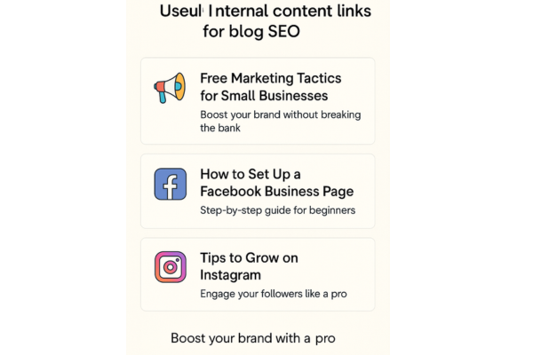 Helpful internal content links for blog SEO