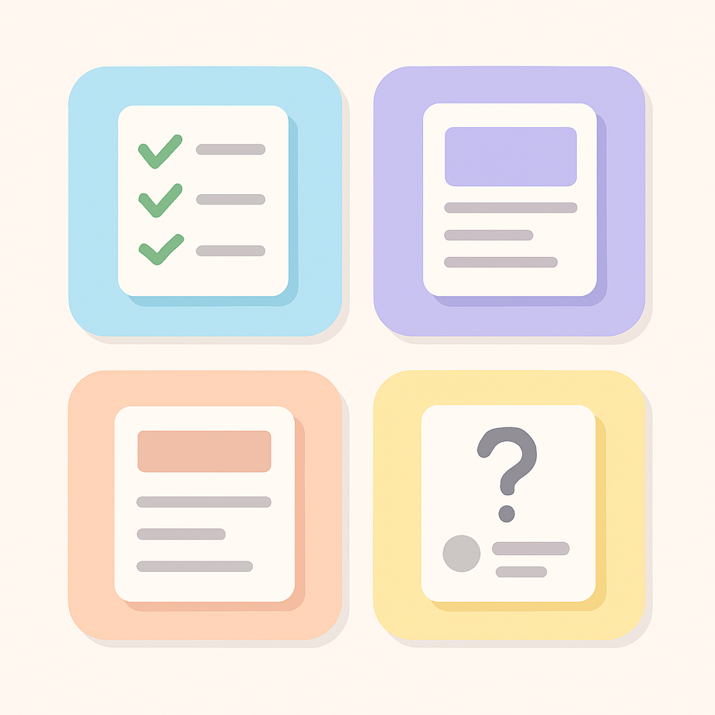 Illustration of lead magnet options like checklists and templates, showing how to build email list effectively for email marketing beginners